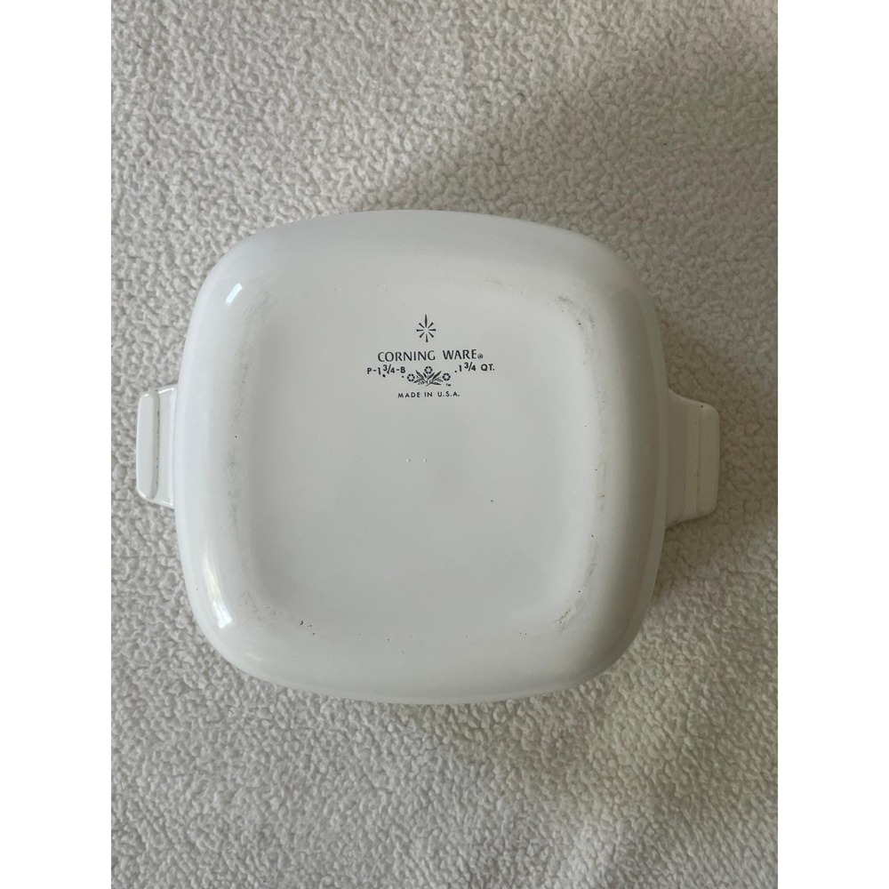 Vintage 69-72 Corning Ware 1.75 Quart Casserole Dish Blue Cornflower P-1 3/4-B - Picture 6 of 12